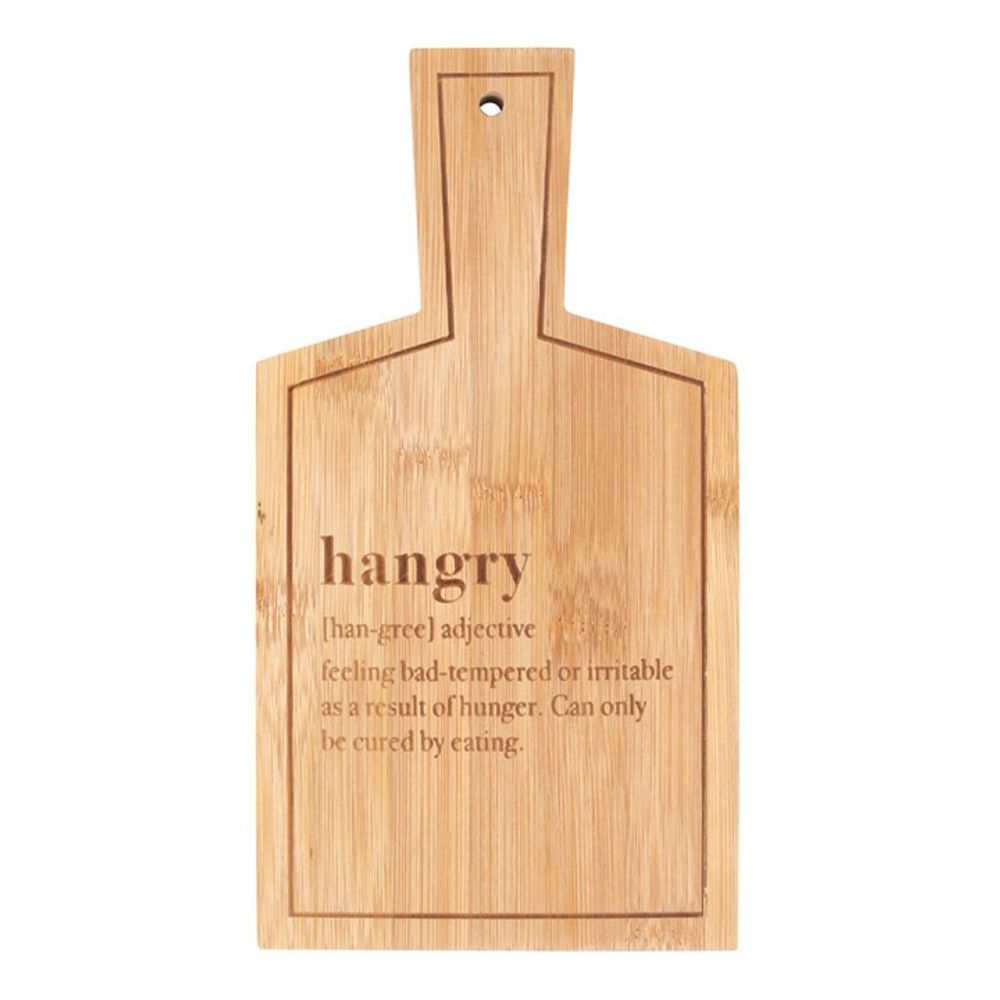 "Hangry" Small Bamboo Serving Board