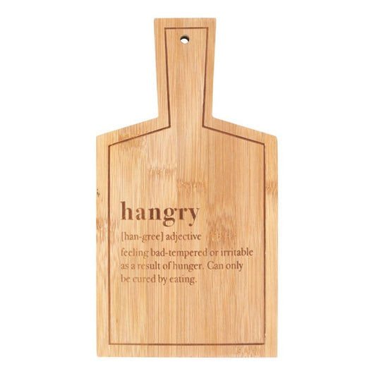 "Hangry" Small Bamboo Serving Board