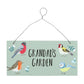 Grandad's Garden British Garden Birds Sign
