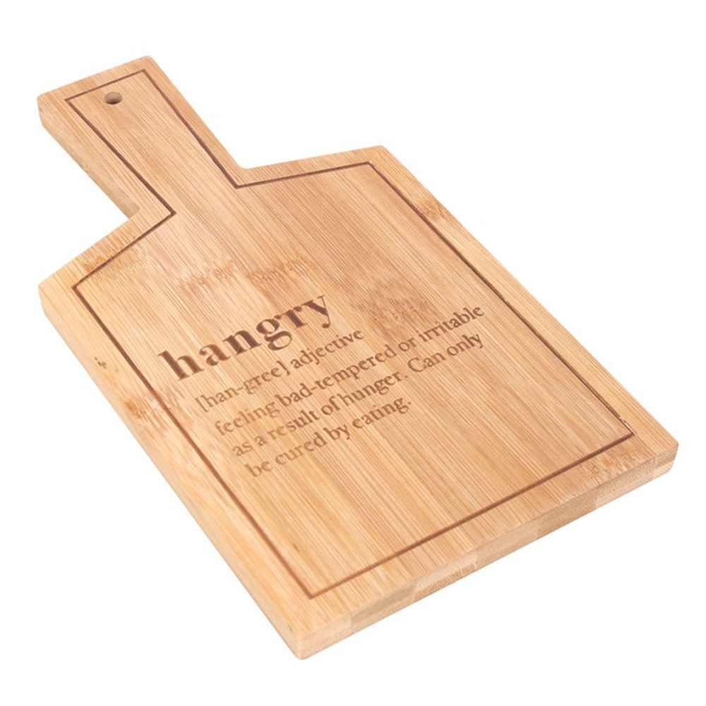 "Hangry" Small Bamboo Serving Board