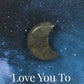 Moon & Back Labradorite Crystal Moon Greeting Card
